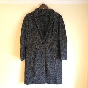 Long tweed peacoat